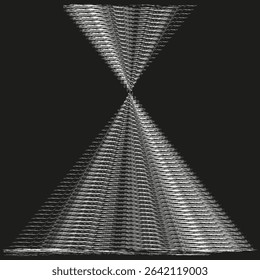 Crossed rays pattern. Intersecting vector lines. X shaped design. Abstract geometric intersection.