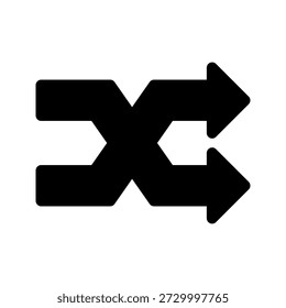 Crossed Right Arrows Symbolizing Movement and Change in Abstract Design