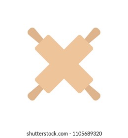 Crossed rolling pin icon