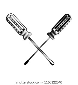 crossed screwdrivers tools repair maintenance