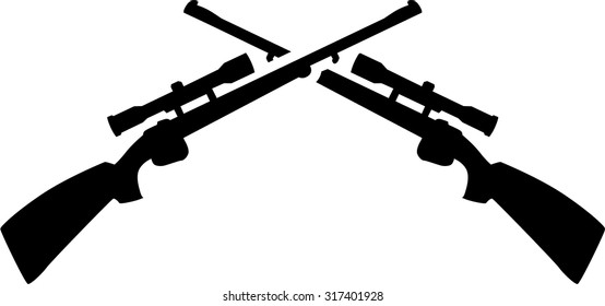 Crossed shotguns