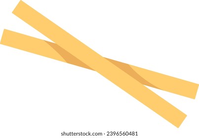 Crossed Sticks Hair Pin Vector Illustration