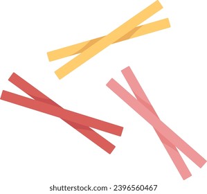 Crossed Sticks Hair Pins Vector Illustration