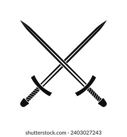 Crossschwert-Icon-Design Vektorgrafik moderne einzelne Illustration