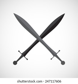 Crossed swords.