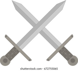 Crossed swords