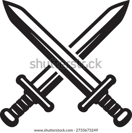 Crossed Swords Combat Vector Icon