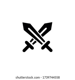 Crossed Swords Icon. Battle Sign. Combat, War Symbol. Armaments Icon For Web And Mobile Design.