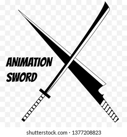 Crossed Swords icon flat. Vector illustration. Animation, cartoon swords.