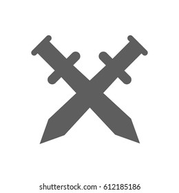 Crossed swords icon gray
