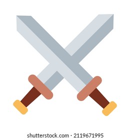 Crossed Swords Icon Vector Emoji Flat Stock Vector (Royalty Free ...