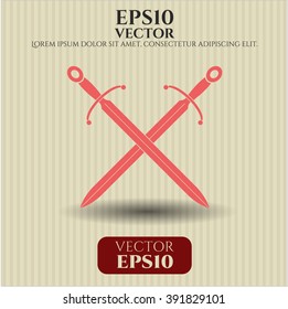 Crossed Swords Symbol, Vektorgrafik