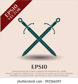 Crossed Swords icon vector illustration

