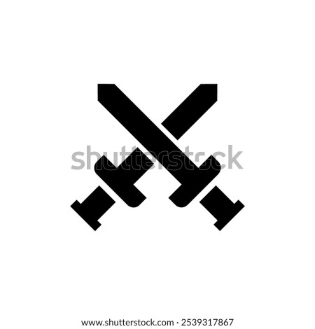 Crossed swords icon vector illustration