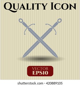 Crossed Swords Symbol Vektorsymbol flach eps jpg app