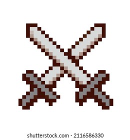 icono de píxel de espadas cruzadas