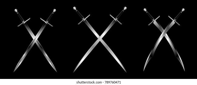 Crossed Swords Vector Collection Military Sword Stock Vector Royalty Free 789760471 Shutterstock