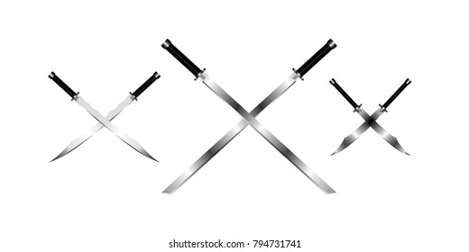 Crossed Swords Vector Collection Military Sword Stock Vector Royalty Free 794731738