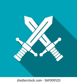 crossed swords vector icon