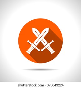 crossed swords vector icon