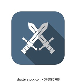crossed swords vector icon