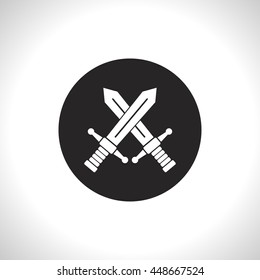 crossed swords vector icon