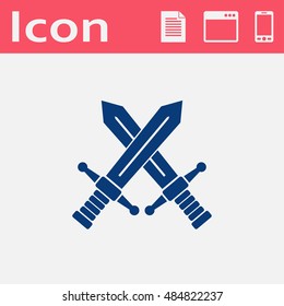 crossed swords vector icon