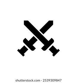 Icono de Vector de espadas cruzadas EPS 10