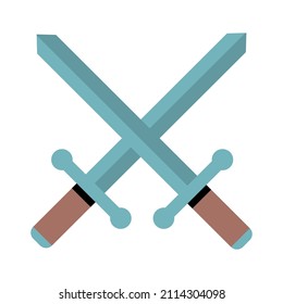Crossssover-Vektorsymbol - flaches Design einzeln auf weißem Hintergrund