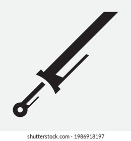 Crossed swords vector icon illustration 