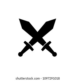 Crossed swords vector illustration