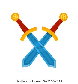 Espadas cruzadas - Ilustración vectorial	