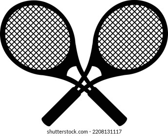 Crossed Tennis Sticks Clipart Vector Illustration Stock Vector (Royalty ...