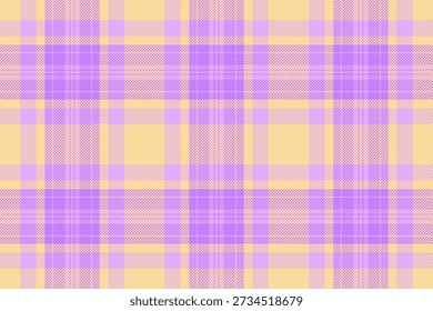 Patrón textil cruzado sin costuras, tartán de Vector de textura otoñal. Fondo de tela de cuadros Antiguas a cuadros en la paleta de colores púrpura y ámbar.