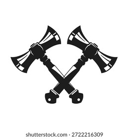 modelo de design de elemento vetorial viking ax icon cruzado