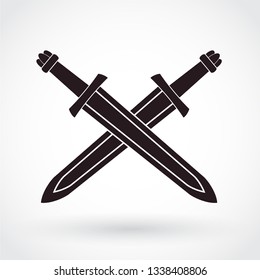crossed viking swords