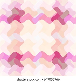 Crossed wavy stripes pink, cherry and white seamless vector background. Textile pattern, fabric graphic design, curve waves pattern. Chequered patchwork element, endless repeating swatch.