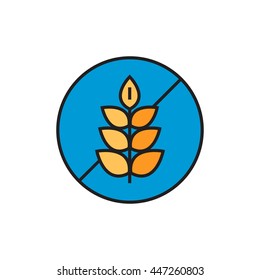 Crossed Wheat as Gluten Free Concept Icon