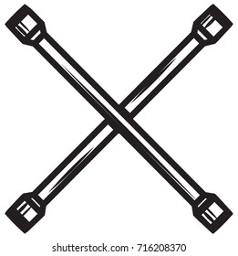 Crossed Wheel Wrench - Icon 