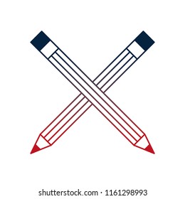 crossed wooden pencils creativity tool