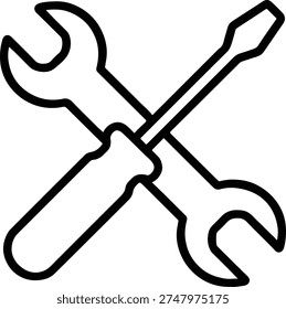 Crossed wrench and hammer tools for construction