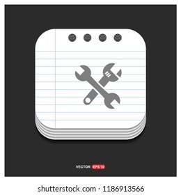 Crossed wrench tools icon 