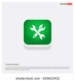 Crossed wrench tools iconGreen Web Button