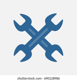 Crossed wrench .vector illustration
