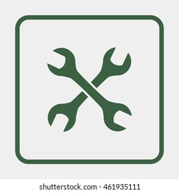 Crossed wrenches.