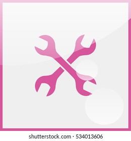 Crossed wrenches.