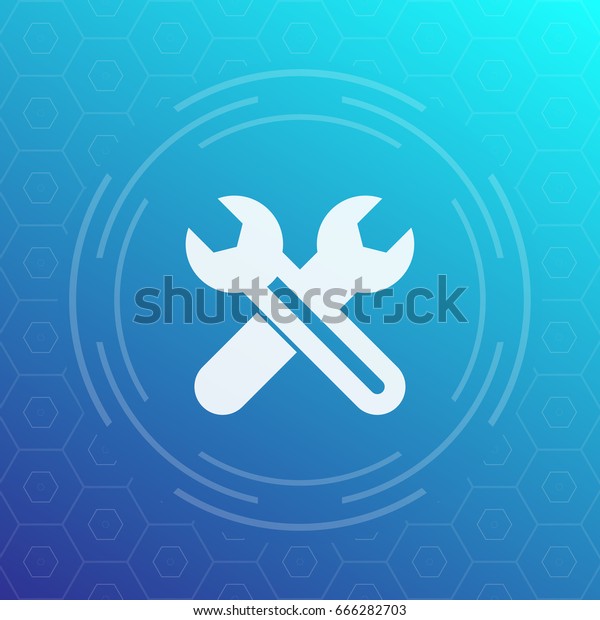 crossed wrenches\
icon, service, repair\
symbol