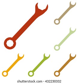 Crossed wrenches sign