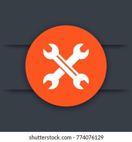 crossed wrenches, tools icon
