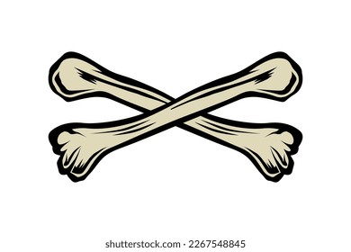 crosses bones pirate vector logo